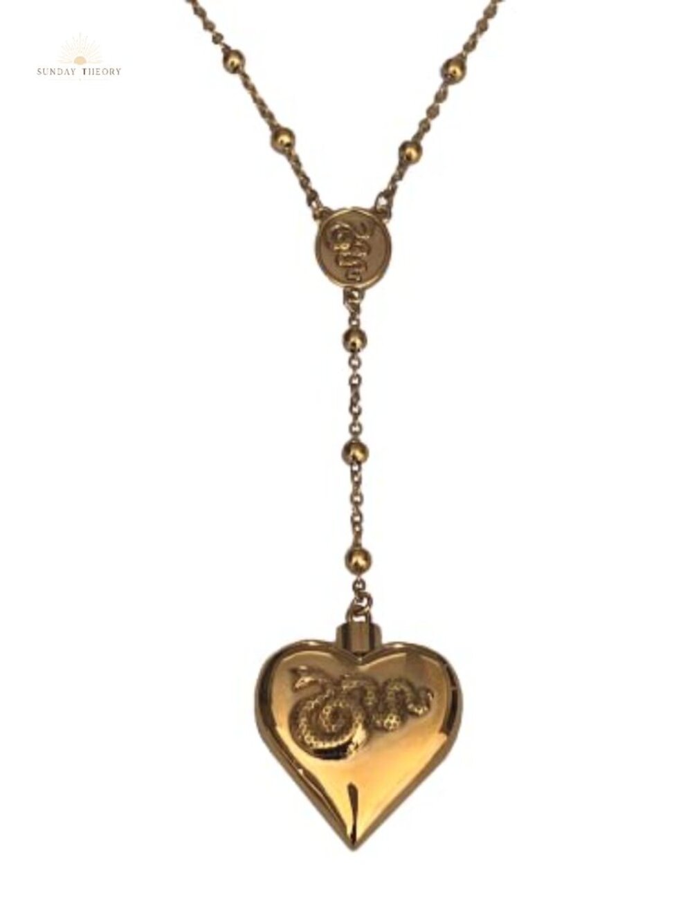 Stainless Steel Heart Statement Necklace Adjustable Y-Style Lobster Clasp
